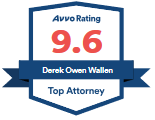 Avvo Rating Badge 9.6 for Derek Wallen